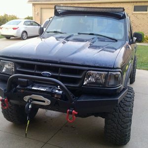 1993-1997 Ford Ranger Winch Bumper with Bull Bar - TRS Garage