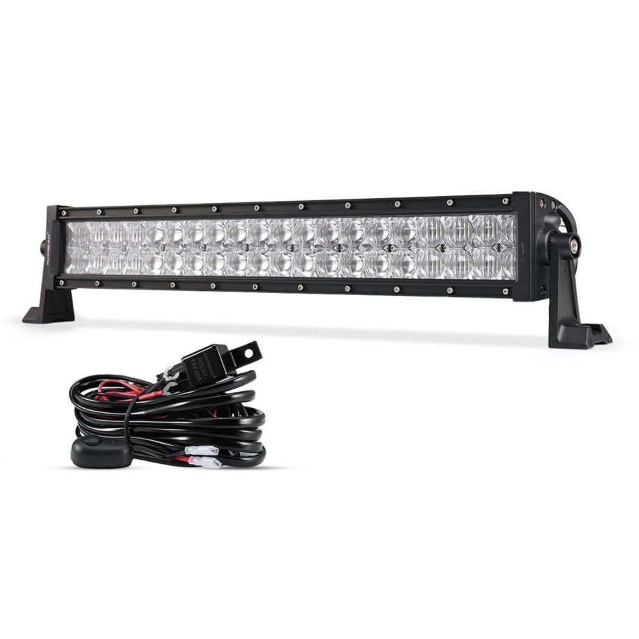 Auxbeam 22-Inch 120W CREE LED Spot/Flood Light Bar With Wiring Harness