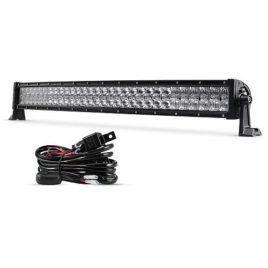 Auxbeam 32-Inch 180W Curved CREE LED Spot/Flood Light Bar With Wiring Harness