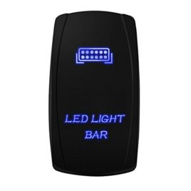 MICTUNING 20A 12V Blue LED Rocker Switch – LED Light Bar