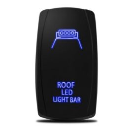 MICTUNING 20A 12V Blue LED Rocker Switch – Roof LED Light Bar
