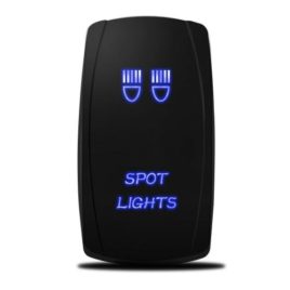 MICTUNING 20A 12V Blue LED Rocker Switch – Spot Lights