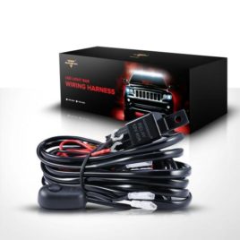 Auxbeam 180W LED Wiring Harness W/ 40Amp Relay/Switch/Fuse (2-Lead)