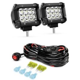 Nilight 4-Inch 36W LED Spot Light Pods With Wiring Harness (Pair)