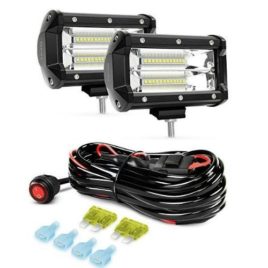 Nilight 5-Inch 72W LED Flood Lights With Wiring Harness (Pair)