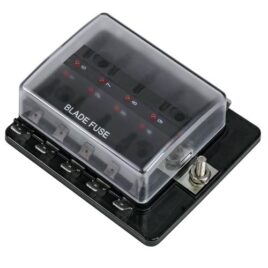 10-Way 12V Blade Fuse Box W/LED Indicator & Cover