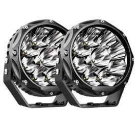 Auxbeam Round Offroad Light 7-Inch Round 45w Spot Beam with Orsam Chips (Pair)