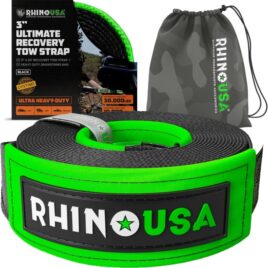 Rhino USA Recovery Tow Strap 3″ x 20′ Tow Strap