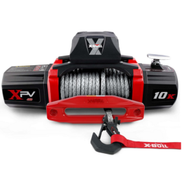 X-Bull 10000lb Waterproof Winch With Grey Synthetic Rope