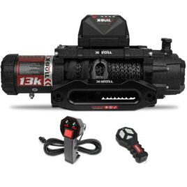 X-Bull 13000lb Waterproof Winch With Black Synthetic Rope