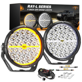 Auxbeam RAY-L Series 9-Inch Round LED Off-Road Lights