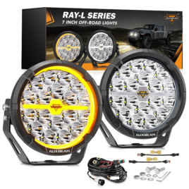 Auxbeam RAY-L Series 7-Inch Round LED Off-Road Lights