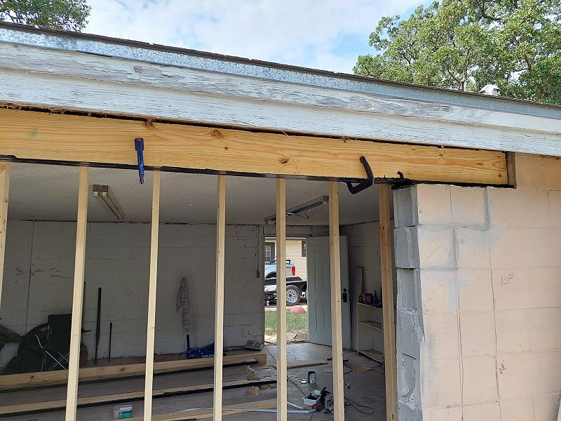 Clamping more 2x8's to the header