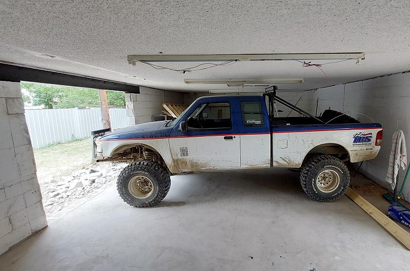 Side shot of my Ford Ranger inside of the building